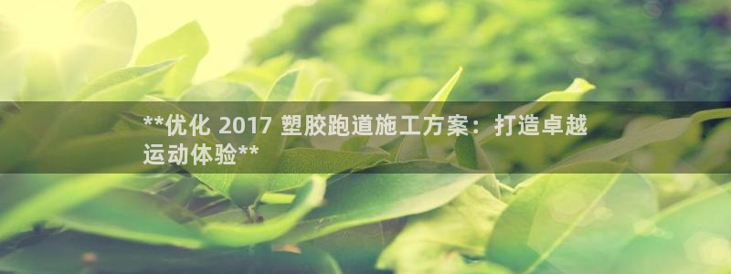 尊龙游戏官方网：**优化 2017 塑胶跑道施工方案